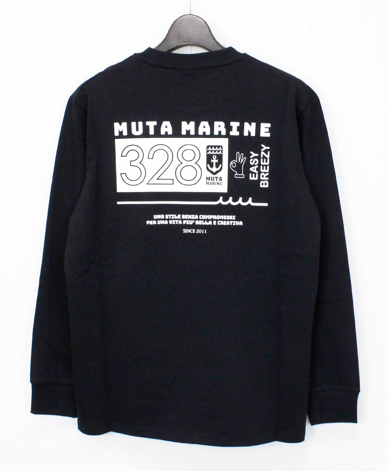 muta - ロングスリーブポケットTシャツ / ブラック [MMSG-240151] | femt
