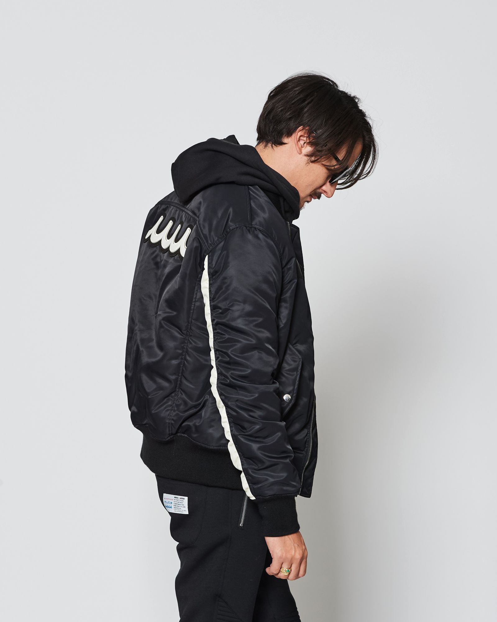 ☆先行予約販売2025年9月下旬～10月下旬頃入荷予定☆ ACANTHUS × muta MARINE / muta Nylon MA-1 / MA-1 / BLACK 【MA2531】