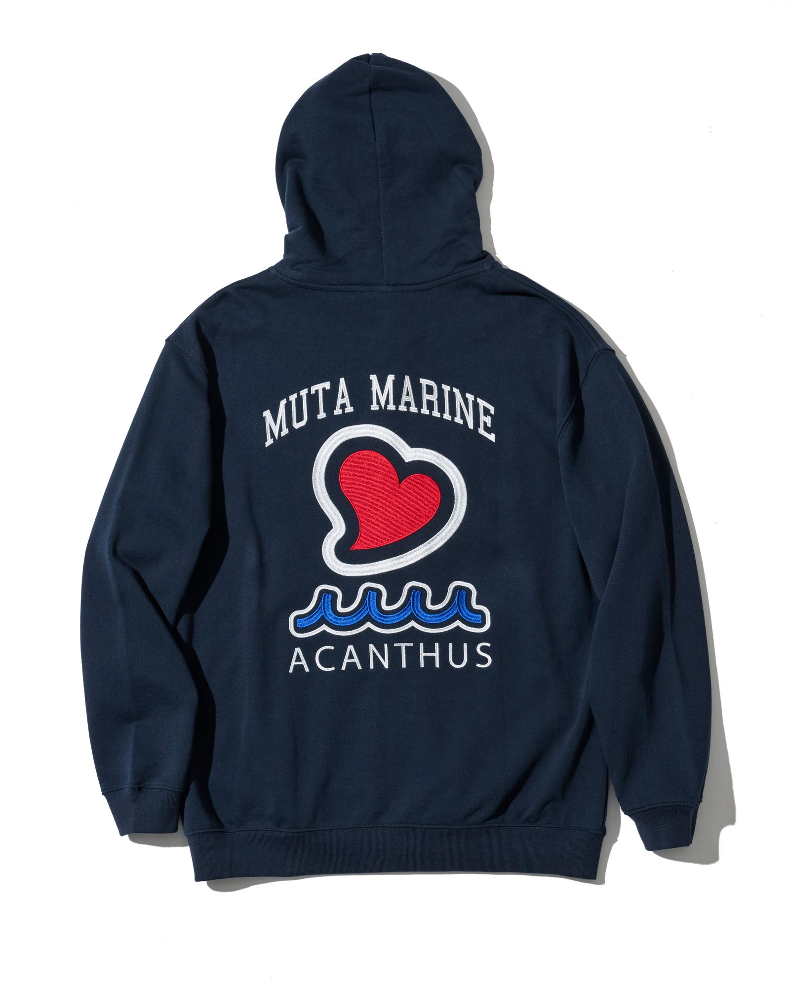 ☆先行予約☆muta MARINE × ACANTHUS  / スーベニアジップアップスウェットフーディー / ジップパーカー /  Souvenir Zip-up Hooded Sweatshirt / NAVY【MA2712】