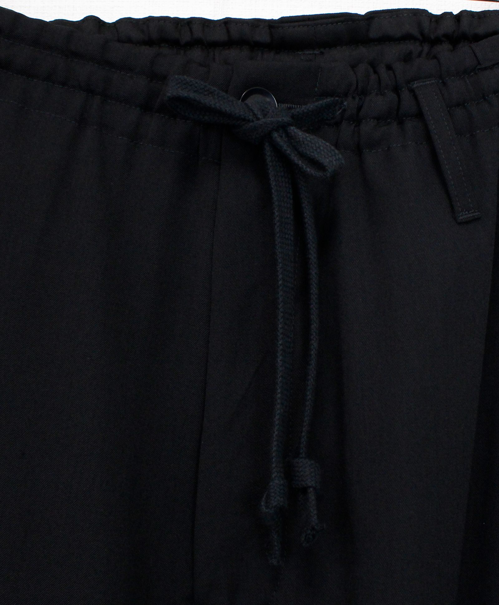 WOOL GABARDINE STANDARD RIBBED HEM CARGO  / ウールギャバジンリブカーゴパンツ / BLACK [GA-P07-101-1-03]
