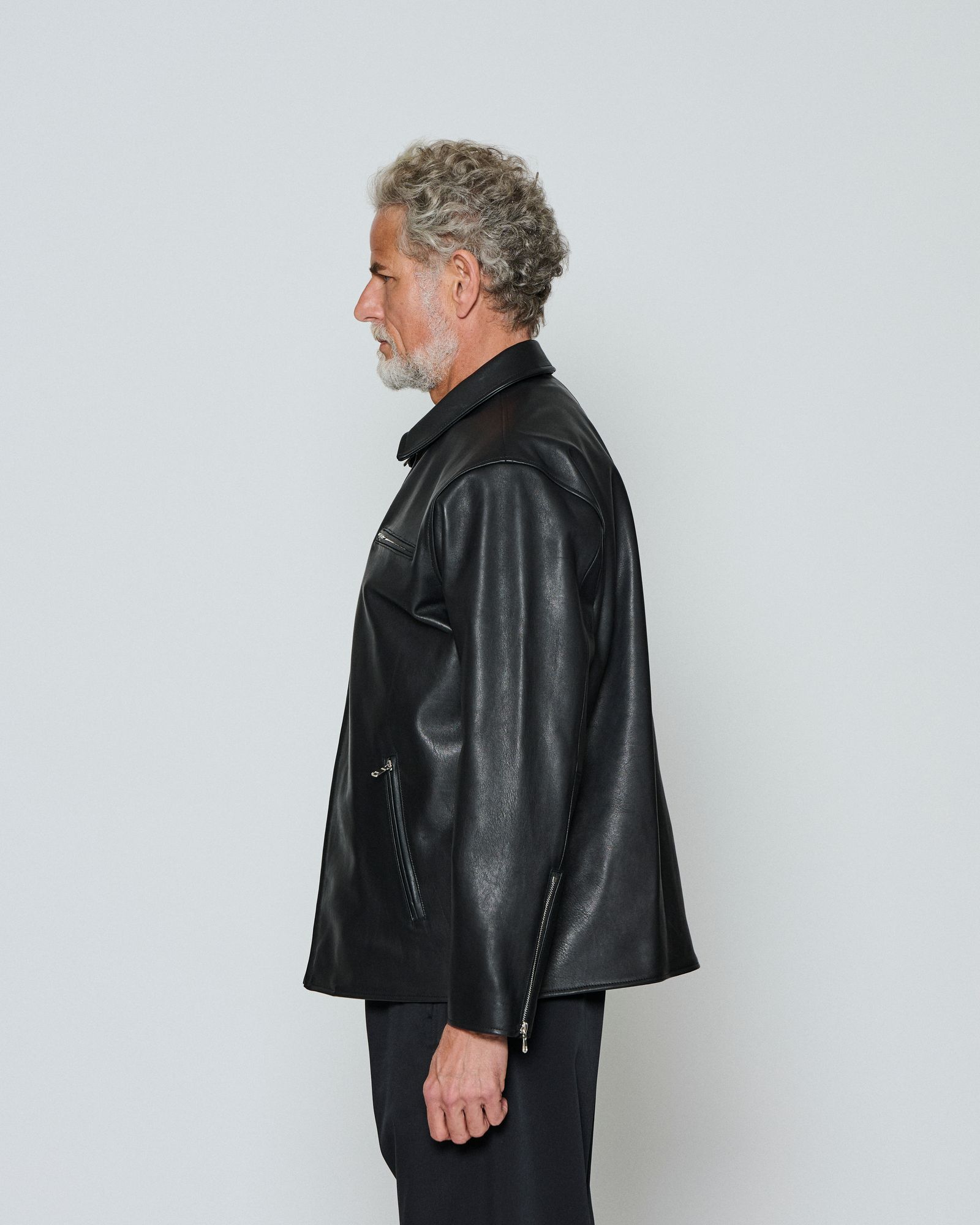 ☆先行予約販売☆  レザーカラーライダースジャケット / Leather Collor Riders Jacket  / BLACK 【L2602】