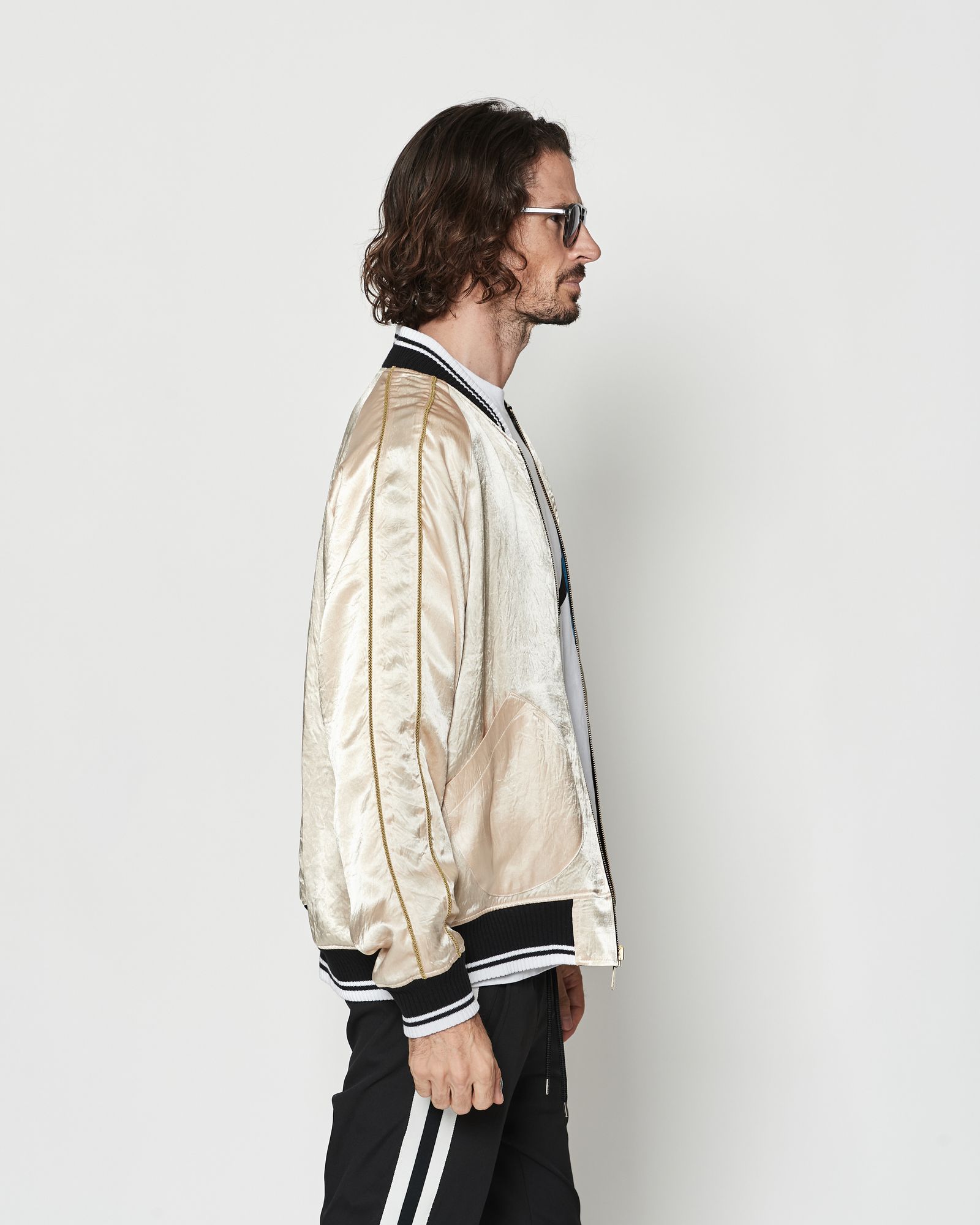 ☆先行予約☆muta MARINE × ACANTHUS  / リバーシブルスーベニアジャケット / Souvenir Jacket / BLACK 【MA2629】