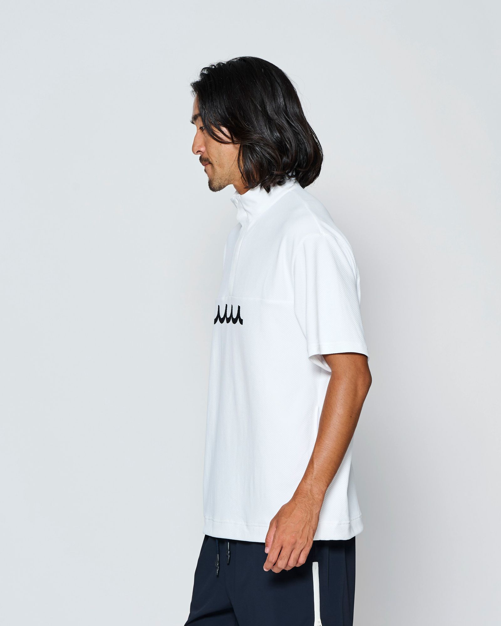 ☆先行予約☆muta MARINE × ACANTHUS  / スタンドカラーS/Sトップ /  Stand Collor S/S Top / WHITE【MA2709】
