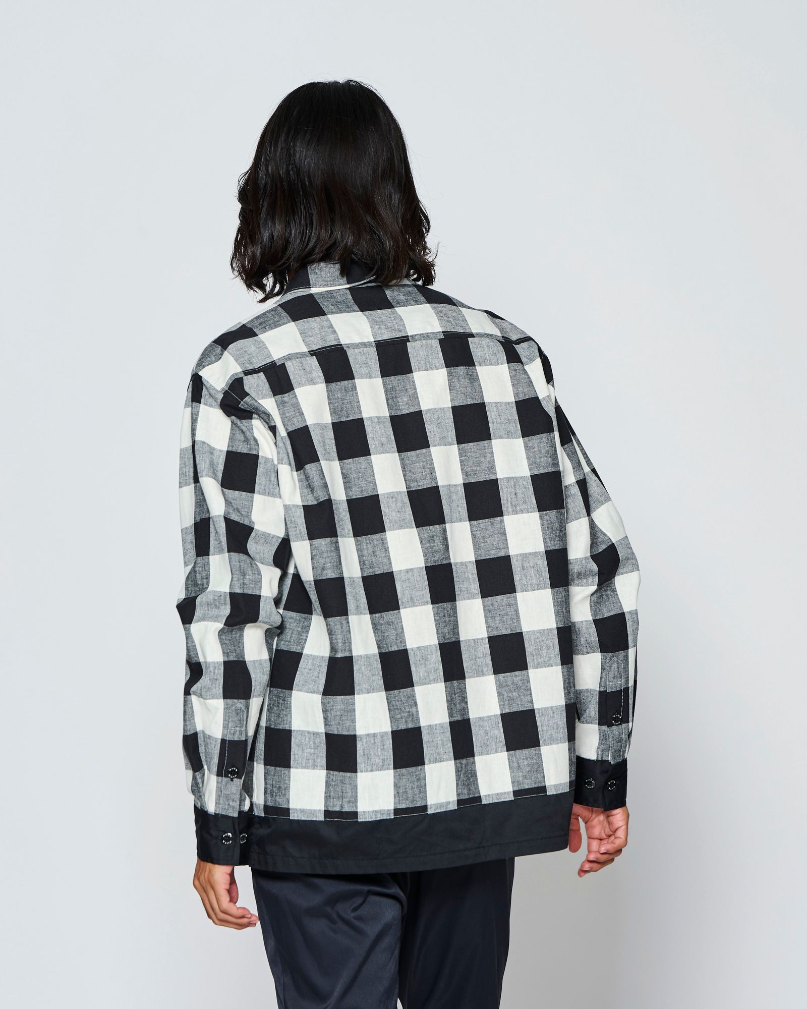 ☆先行予約☆muta MARINE × ACANTHUS  / 配色切替シャツ /  Color Switching Shirt / BLACK【MA2708】