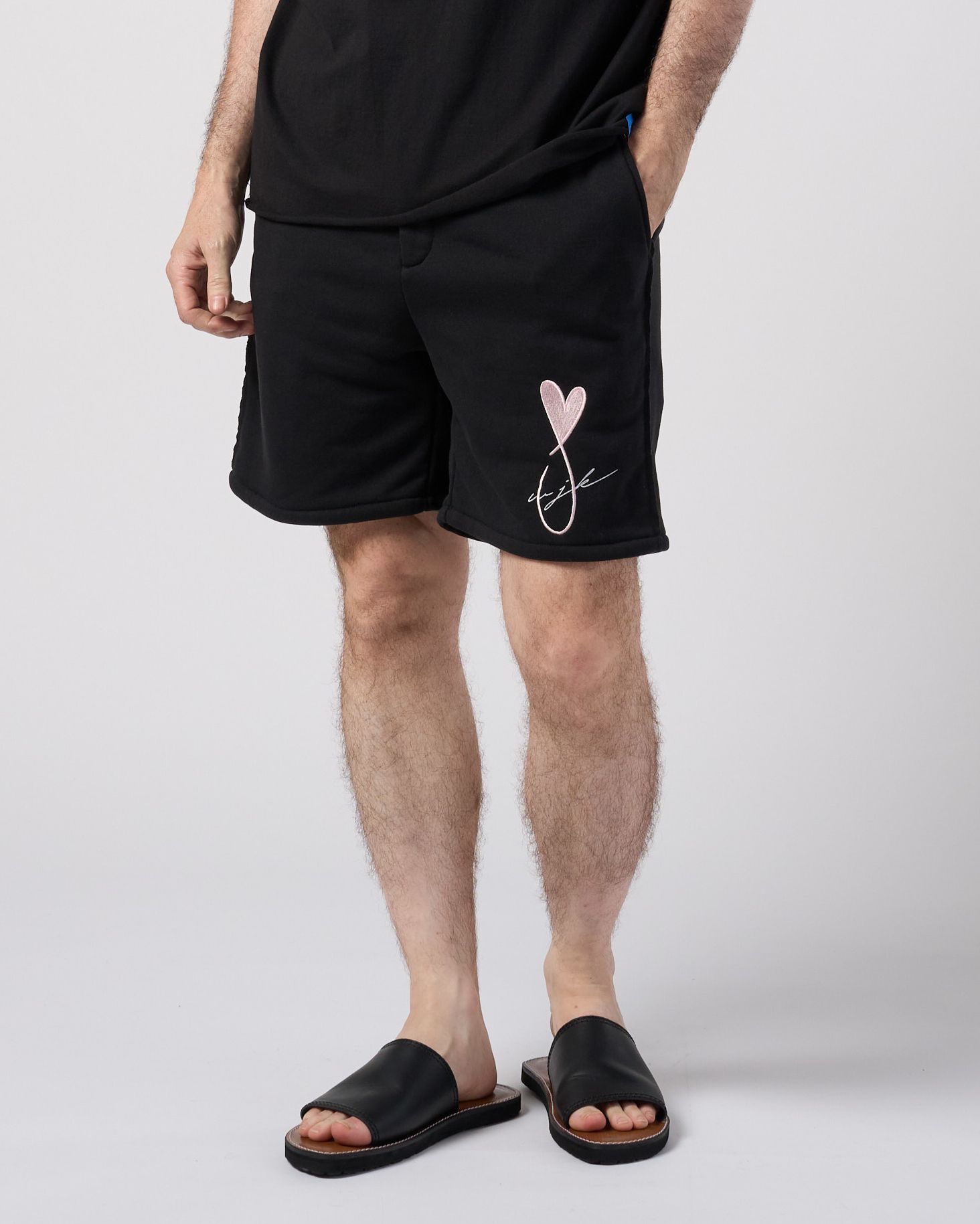 ☆先行予約☆Maison Honoré Paris× wjk  / ハートフィッシュフレンチテリーショーツ / heart fish dry french terry shorts / black 【505 hw03k】