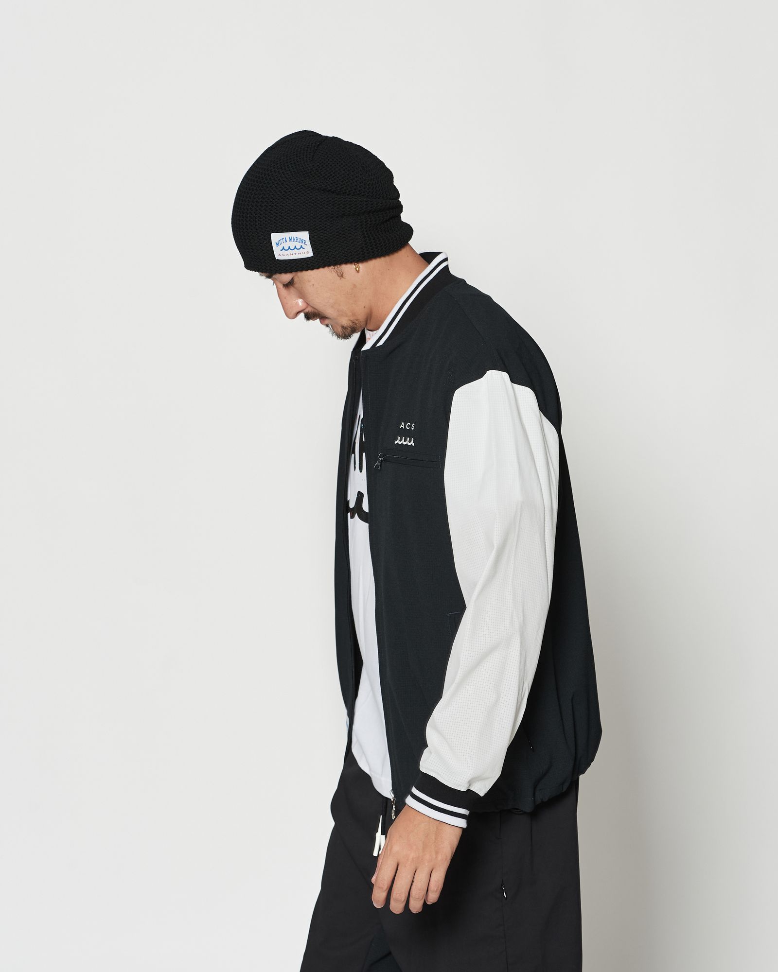 ☆先行予約☆muta MARINE × ACANTHUS  / Dot Air®ベンチレーションジャケット / Dot Air® Ventilation Jacket / BLACK WHITE【MA2603】