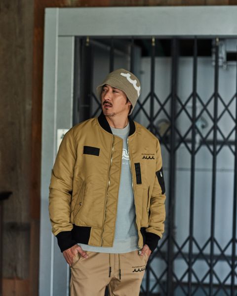 muta MARINE × ACANTHUS ACANTHUS × muta MARINE / muta Nylon MA-1 / MA-1 / BEIGE 【MA2531】
