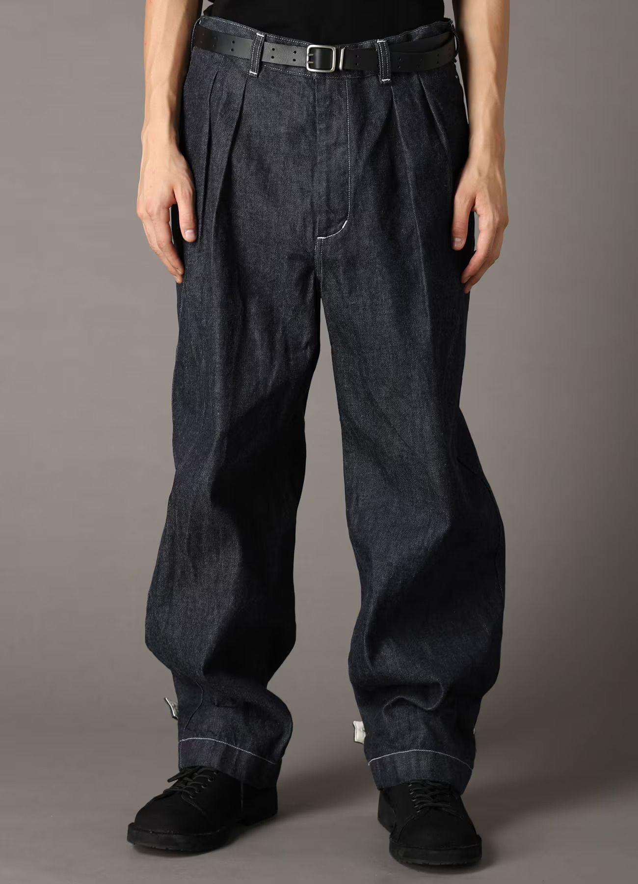 Ground Y×EDWIN 11oz INDIGO DENIM WIDE-TUCK PANTS WITH TAB DETAIL  / ワイドタックデニムパンツ / INDIGO [GX-P02-006-1]