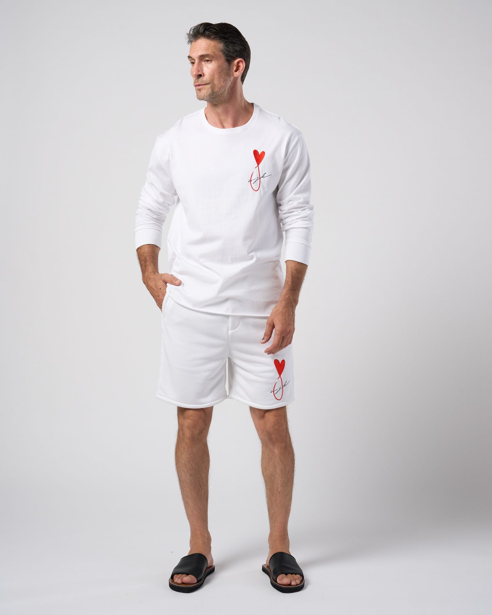 ☆先行予約☆Maison Honoré Paris× wjk  / ハートフィッシュフレンチテリーショーツ / heart fish dry french terry shorts / white 【505 hw03k】