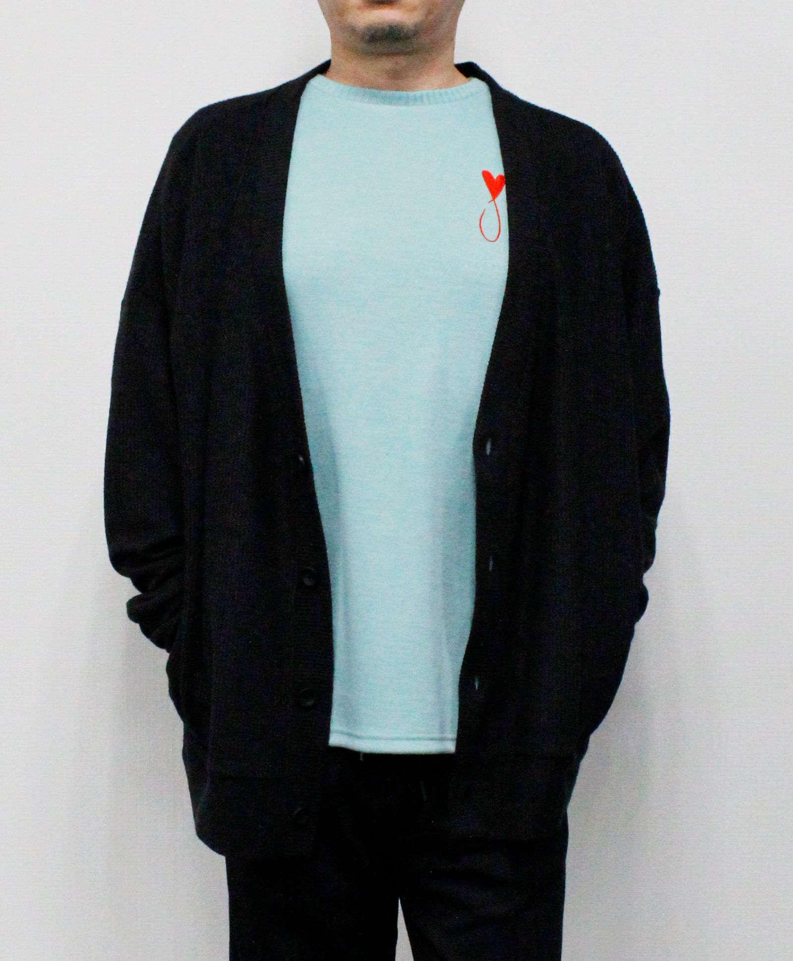 オーバーdsカーディガン / ブラック【331015】