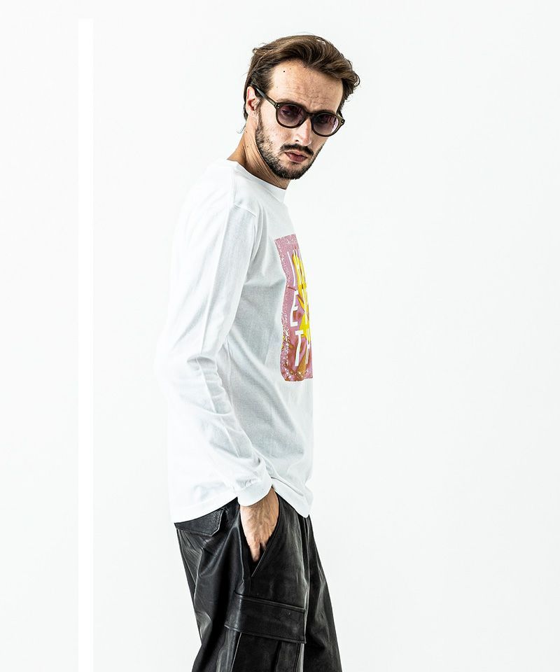 ACANTHUS × NOTHING / L-S Tシャツ / I HATE EVERYTHING Tee / WHITE