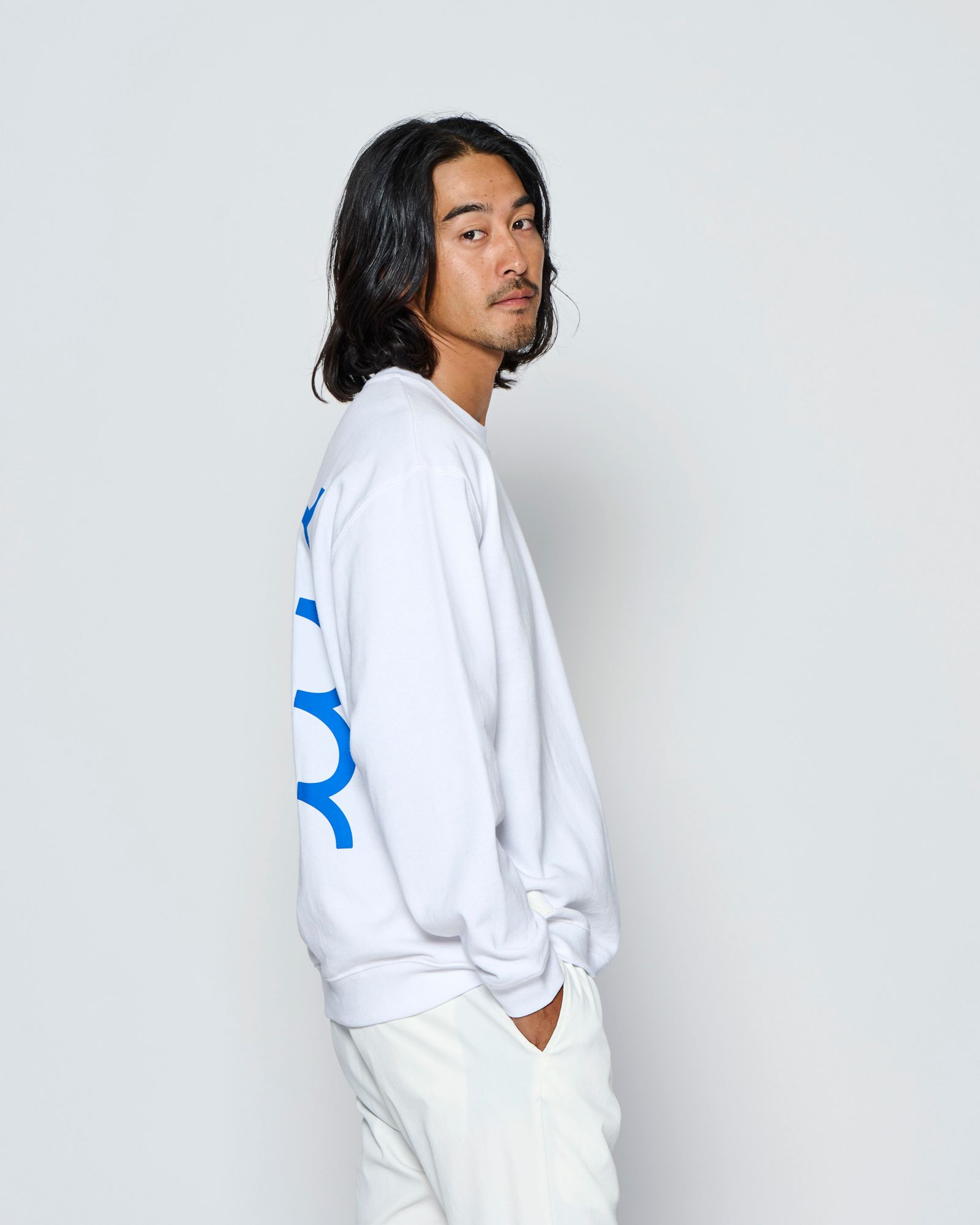 ☆先行予約☆muta MARINE × ACANTHUS  / サーフマンクルーネックスウェット / トレーナー /  Surf Man Crewneck / WHITE【MA2713】