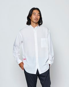 ☆先行予約☆muta MARINE × ACANTHUS  /バンドカラーシャツ /  Band Collar Shirt / WHITE【MA2723】