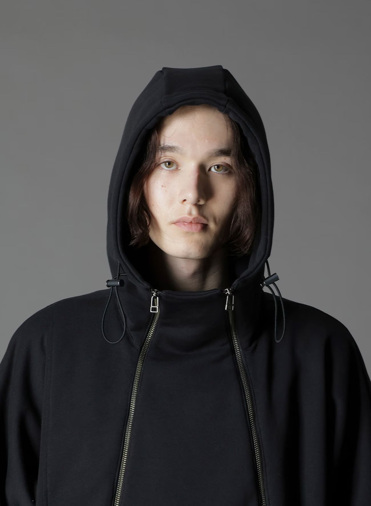 ULTIMA HEAVY FLEECE INVERTED V HOODIE SLIM / BLACK [GJ-T19-032-2]