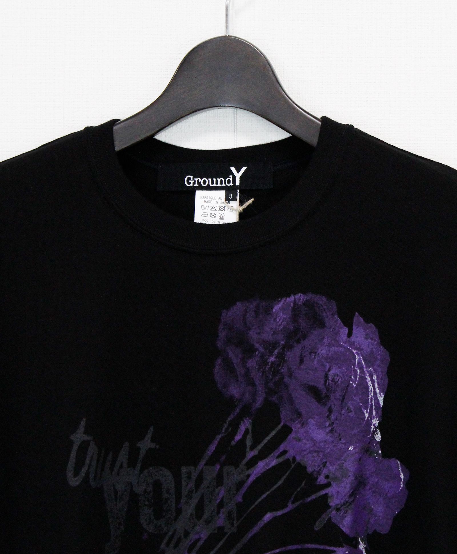 JERSEY ROSE AND HANDS T-SHIRT / BLACK [GK-T78-070-2]