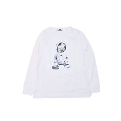 プリントロンT SWALLOW HOODIE BABY LONG T-SHIRT / [SLLT061] WHITE