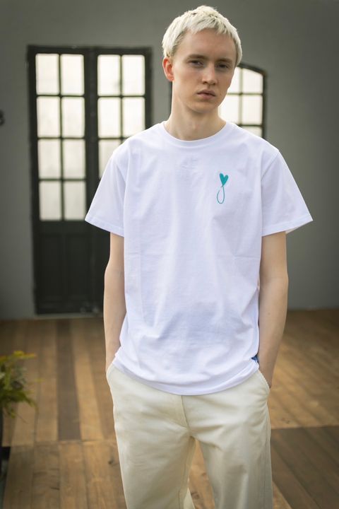 Tシャツ / Tiphanie / WHITE x BLUE