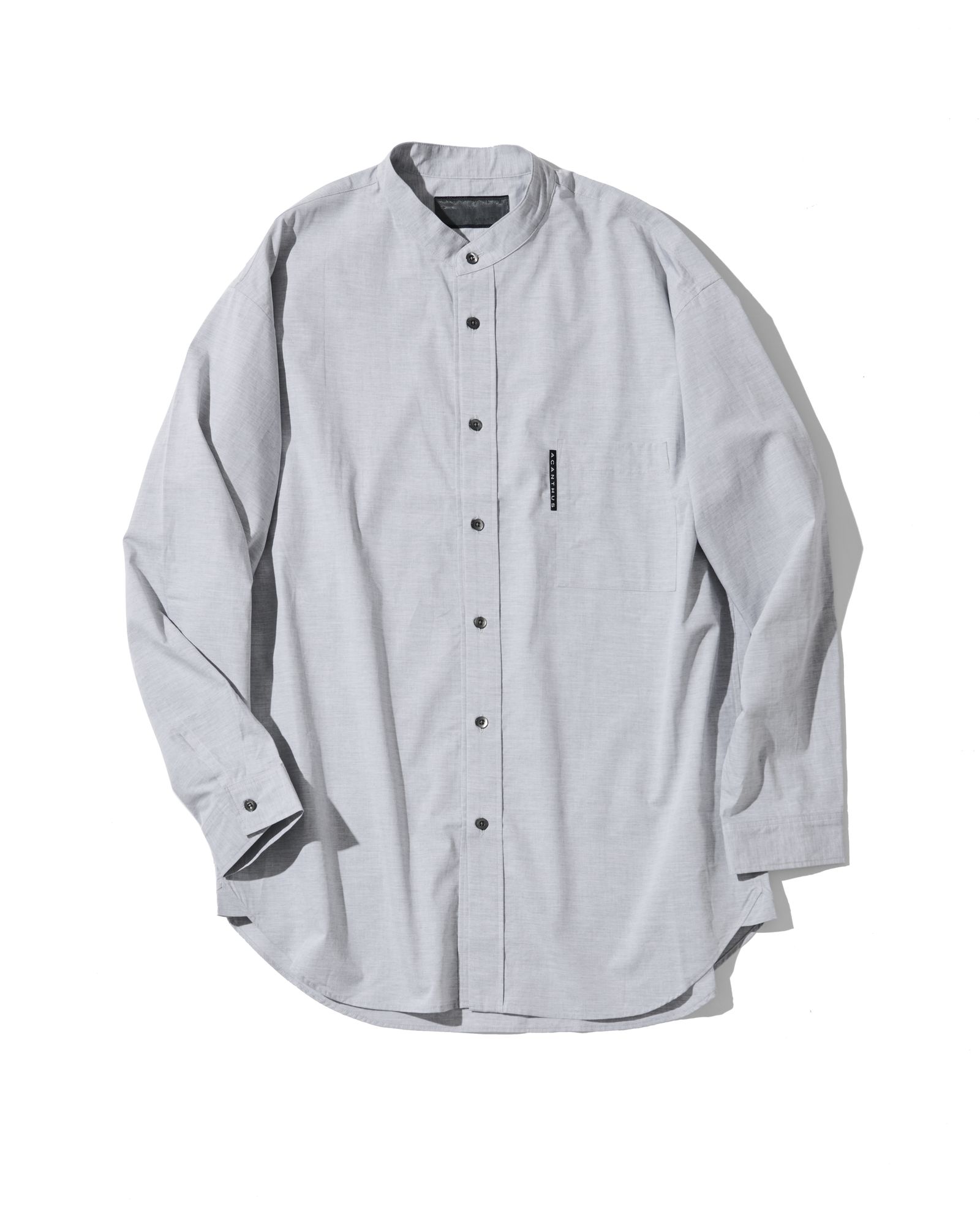 ☆先行予約☆ オーバーサイズバンドカラーシャツ / Oversized Band Collar Shirt / GREY【SH2602】