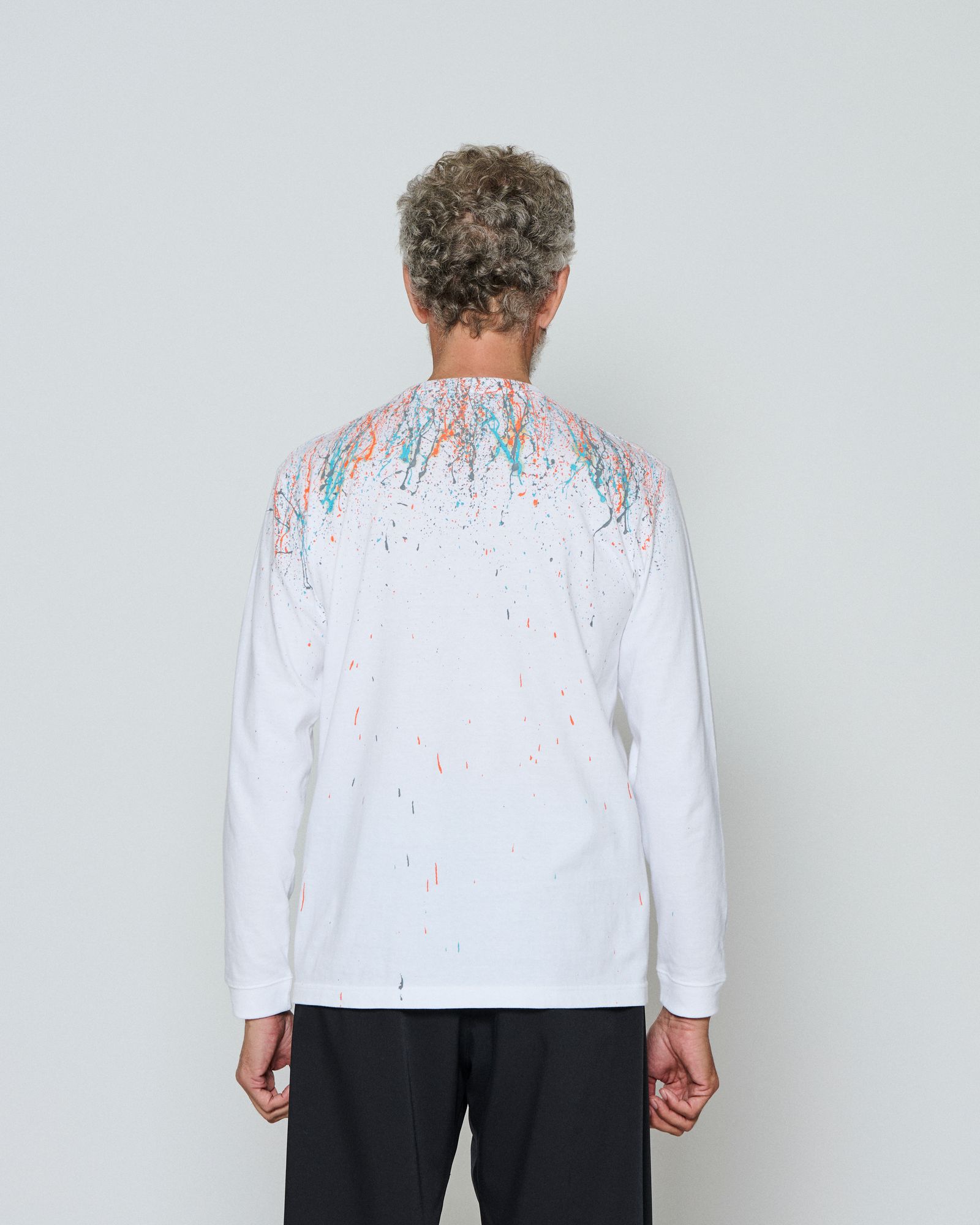 ☆先行予約☆  スプラッシュペイントロンTee / Splash paint L/S Tee / WHITE 【CT2610】