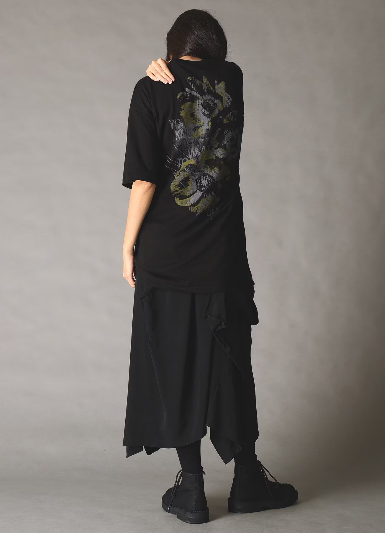JERSEY POPPY T-SHIRT / BLACK [GK-T80-070-2]