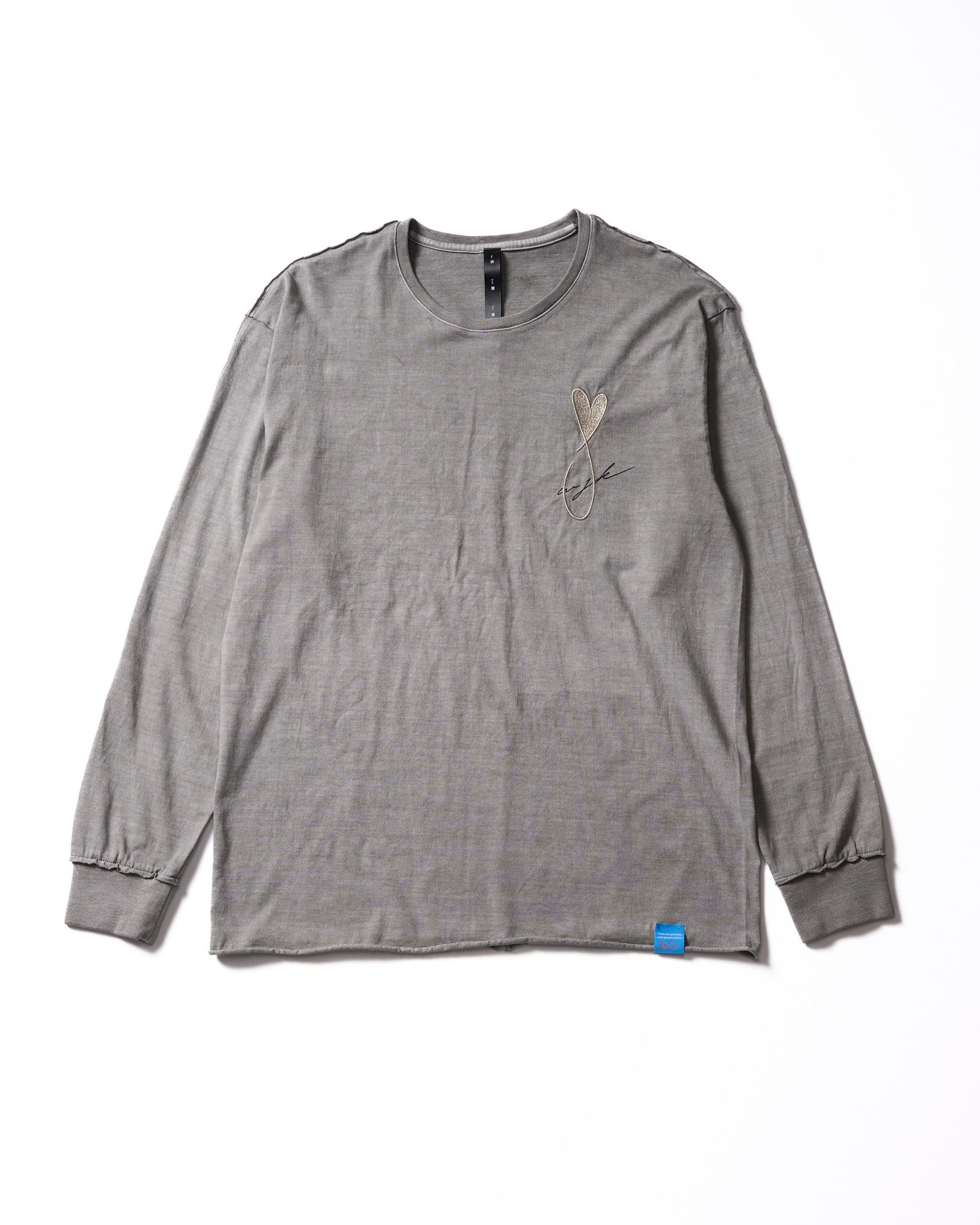 ☆先行予約☆Maison Honoré Paris× wjk  / ハートフィッシュ カットオフ 長袖Tシャツ / heart fish cut-off L/S / l.gray×silver【711 hw01k】