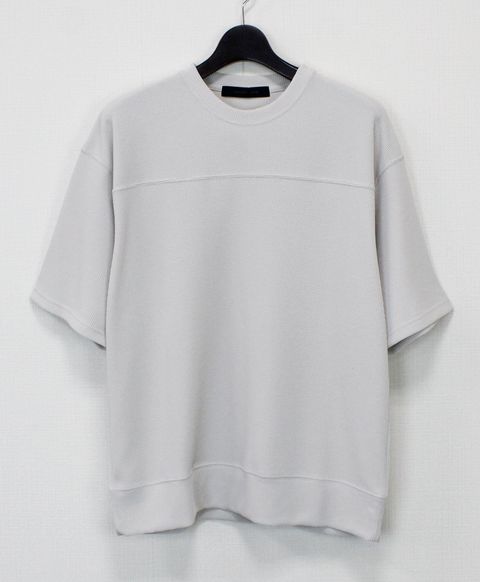 マルーデコットン30sワッフル 半袖Tシャツ  / グレージュ [76003]