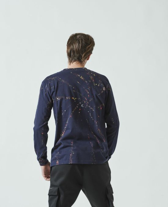 スパイラル スプラッシュ ロングスリーブTシャツ / Spiral Splash L/S Tee /  NAVY 【CT2311】