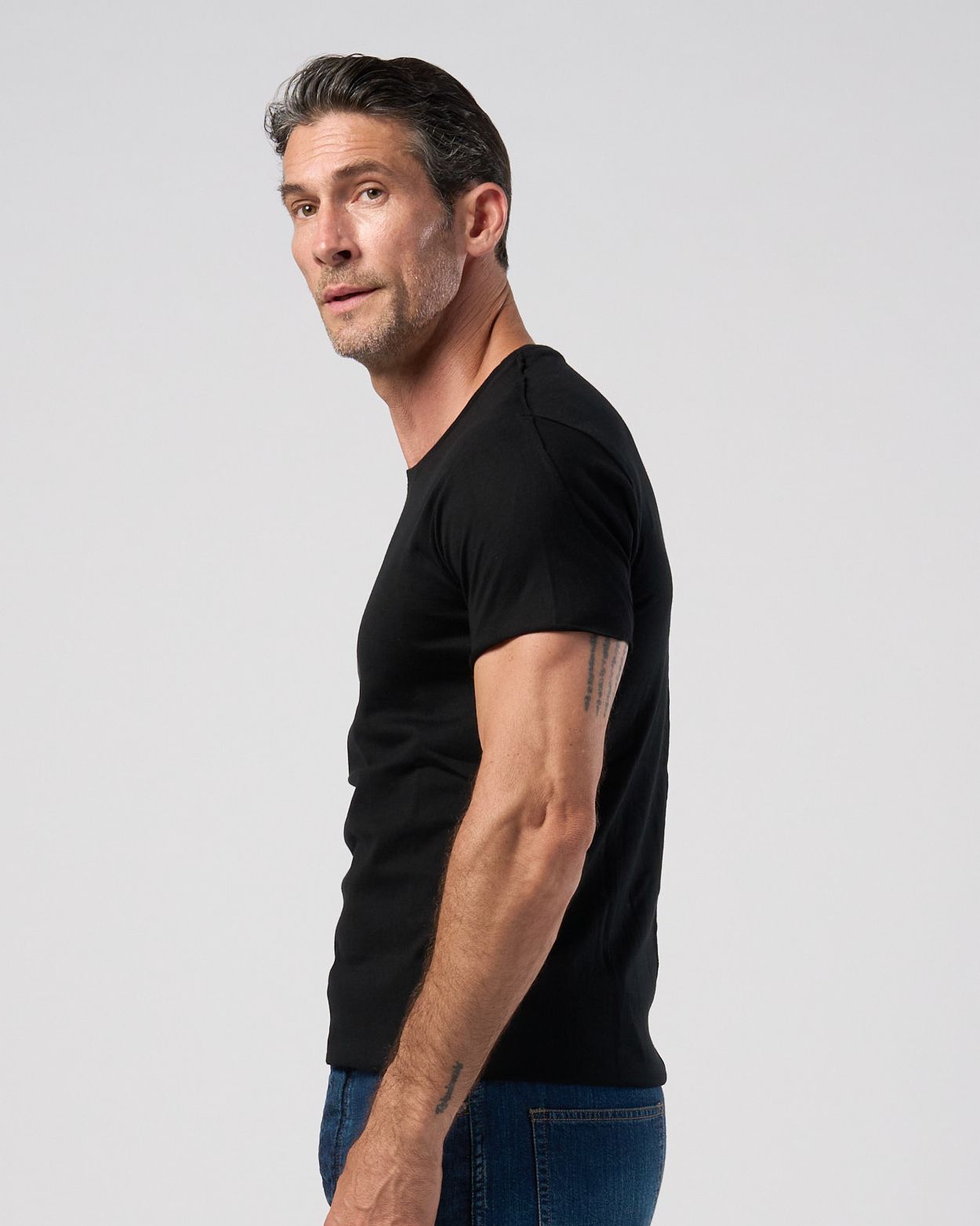 ☆先行予約☆ wjk  / スリムカットオフクルーネック半袖Tシャツ / slim cut-off crew-neck S/S / deep black【7003 js01k】