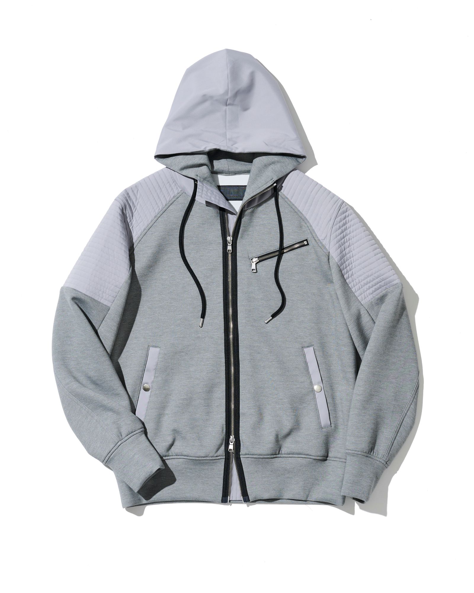 ☆先行予約☆  バイカーパーカー / フーディー / Double-knit Biker Hoodie / GREY 【DW2601】