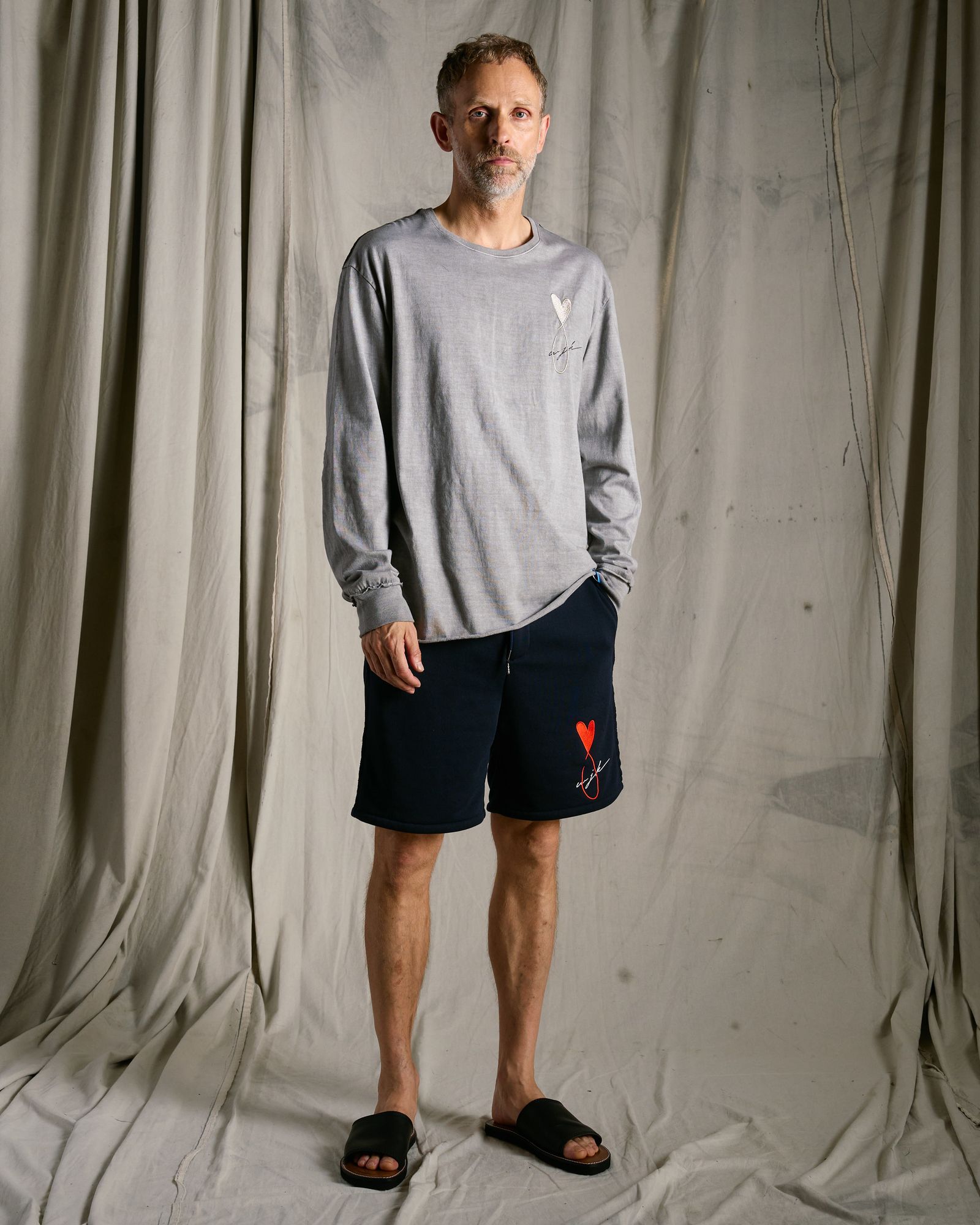 ☆先行予約☆Maison Honoré Paris× wjk  / ハートフィッシュフレンチテリーショーツ / heart fish dry french terry shorts / navy【505 hw03k】