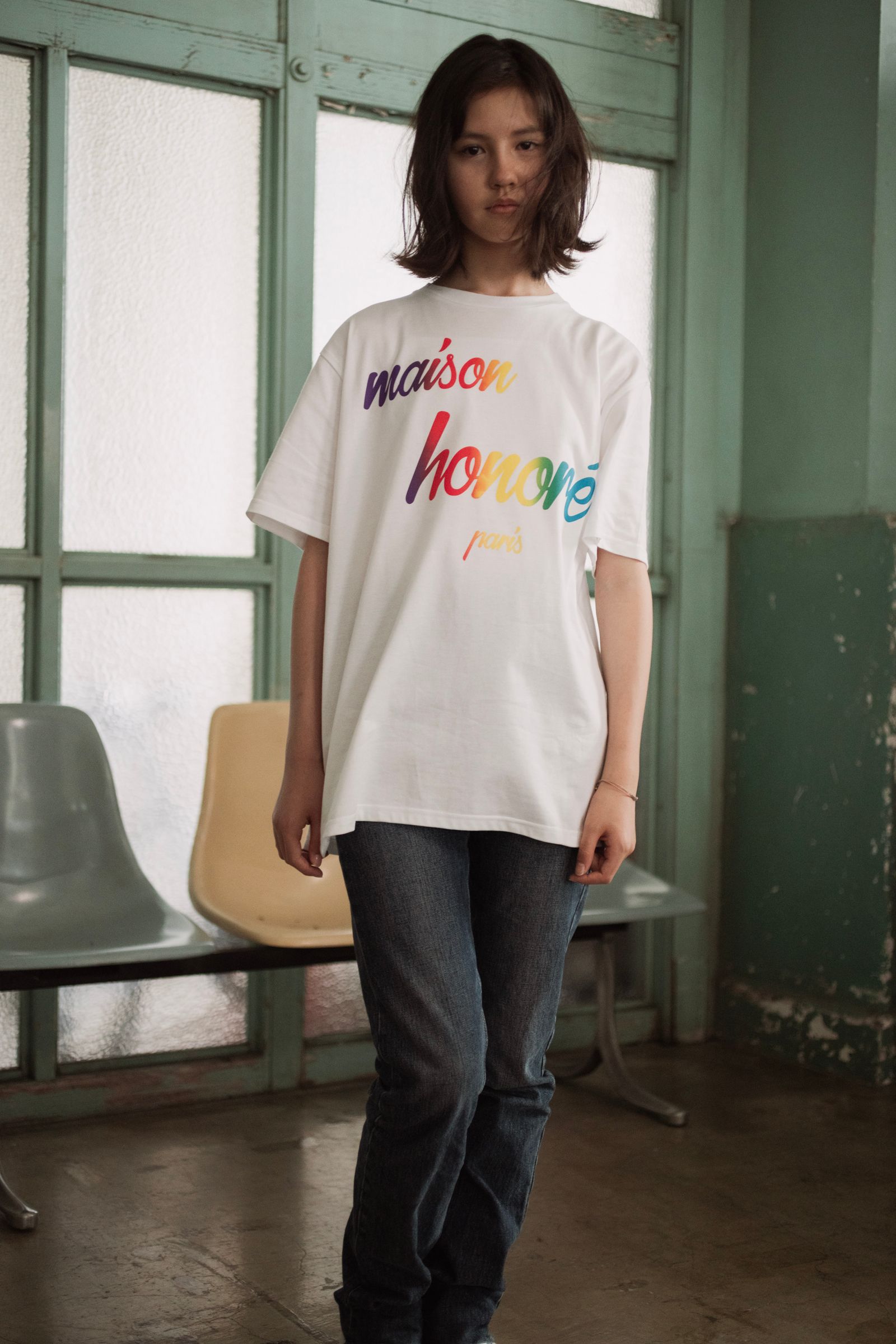 Tシャツ / Raissa / White Rainbow