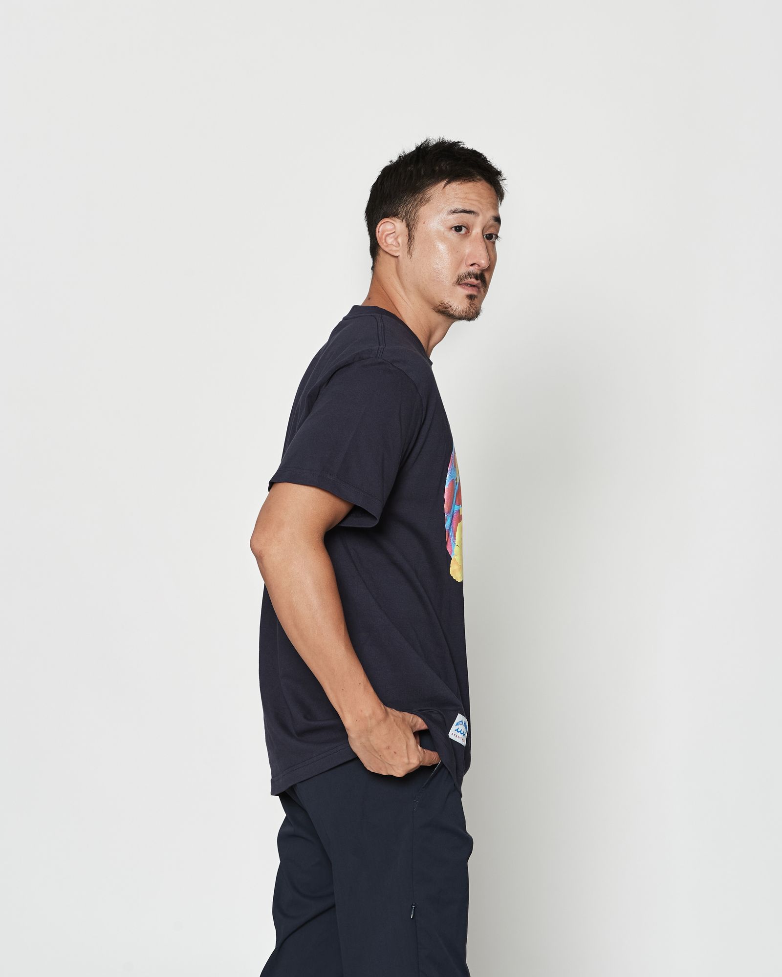 ☆先行予約☆muta MARINE × ACANTHUS  / ハートハイビスカスTシャツTシャツ / Heart Hibiscus Tee / NAVY【MA2616】