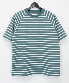 ボーダースピンドルTシャツ / グリーン【311089】