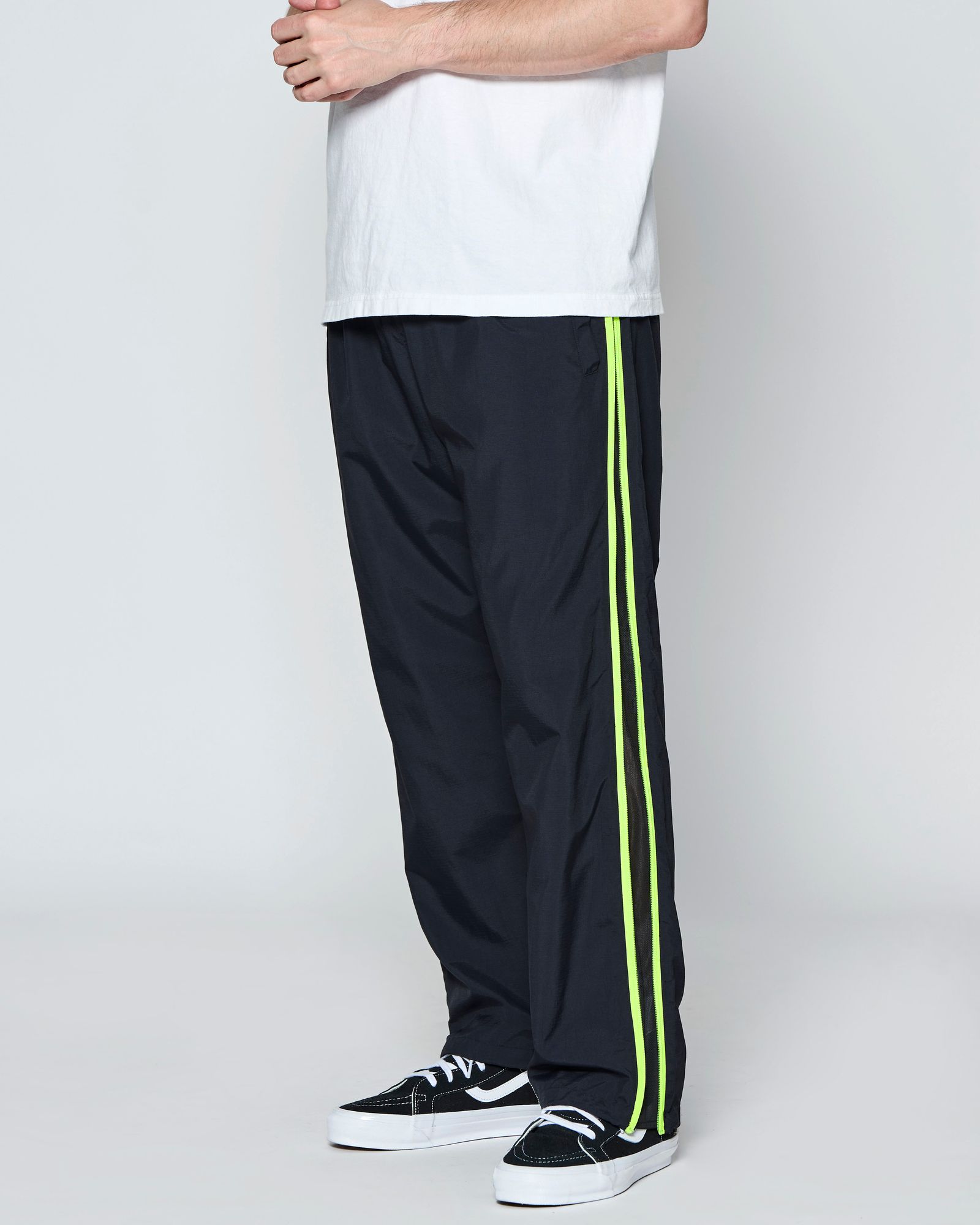 ☆先行予約☆ SUPPLEX® ナイロン ジップパンツ  /  SUPPLEX® Nylon Contrast Zip Pants / BLACK 【PT2703】