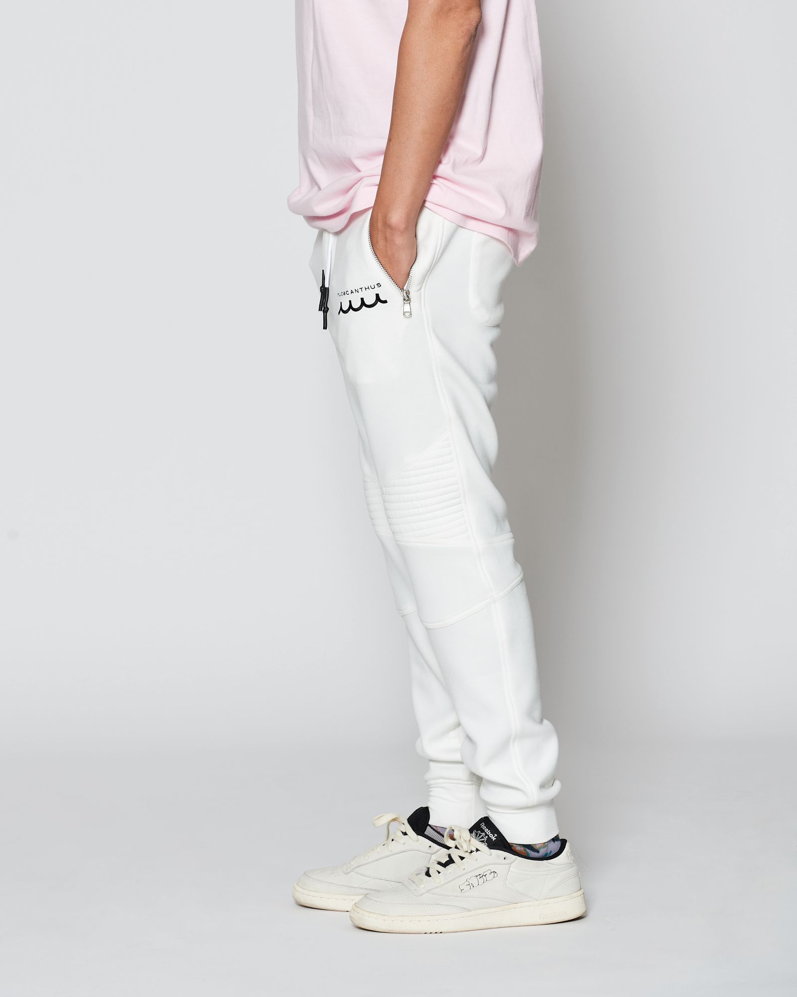 ☆先行予約販売2025年8月下旬～9月下旬頃入荷予定☆ ACANTHUS × muta MARINE / muta Double-knit Biker Pants / バイカーパンツ / WHITE 【MA2533】