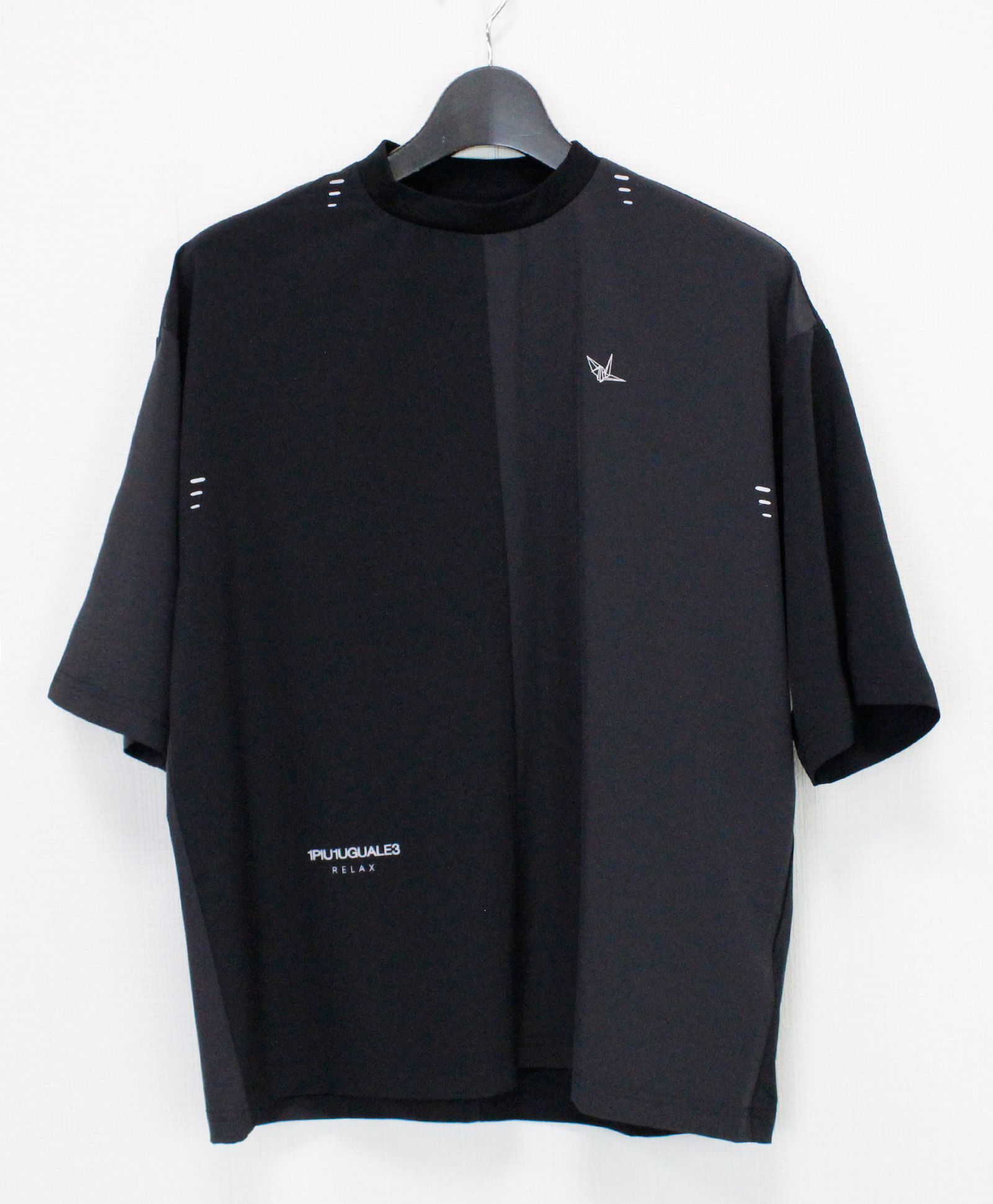 バイカラーランニング半袖Tシャツ / ブラック【UST-26032】