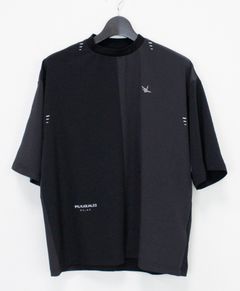 バイカラーランニング半袖Tシャツ / ブラック【UST-26032】