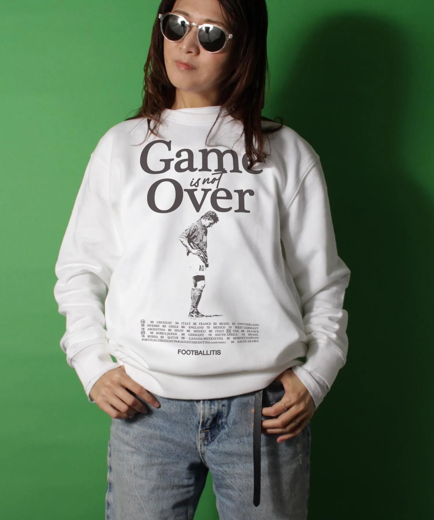 【FOOTBALLITIS】[GAME OVER] ライト・スウェット・クルーネック / トレーナー / WHITE [253242RB]