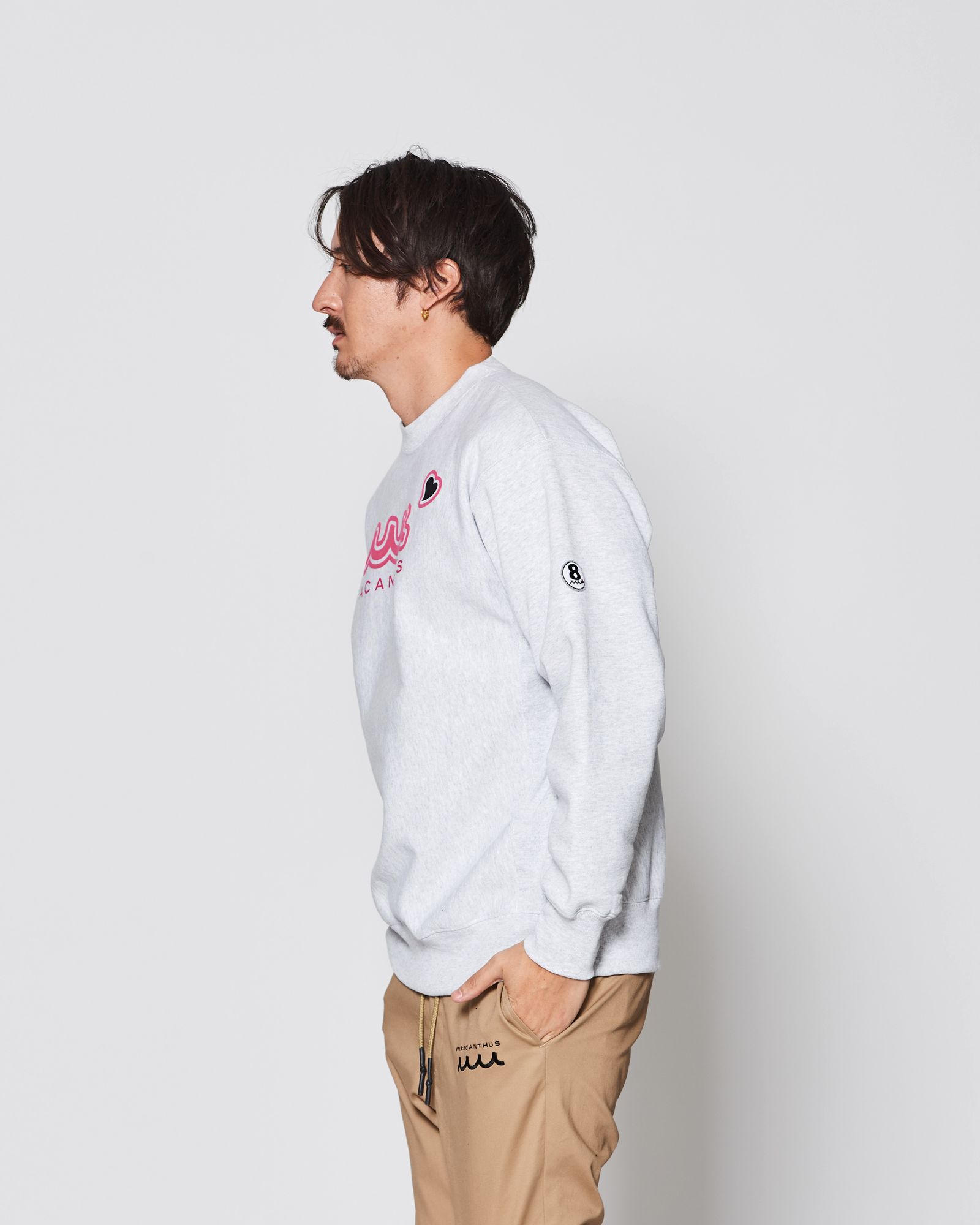 ☆先行予約販売2025年9月下旬～10月下旬頃入荷予定☆ ACANTHUS × muta MARINE / muta sweet muta Crewneck Sweatshirt / スウェット / GRAY 【MA2546】