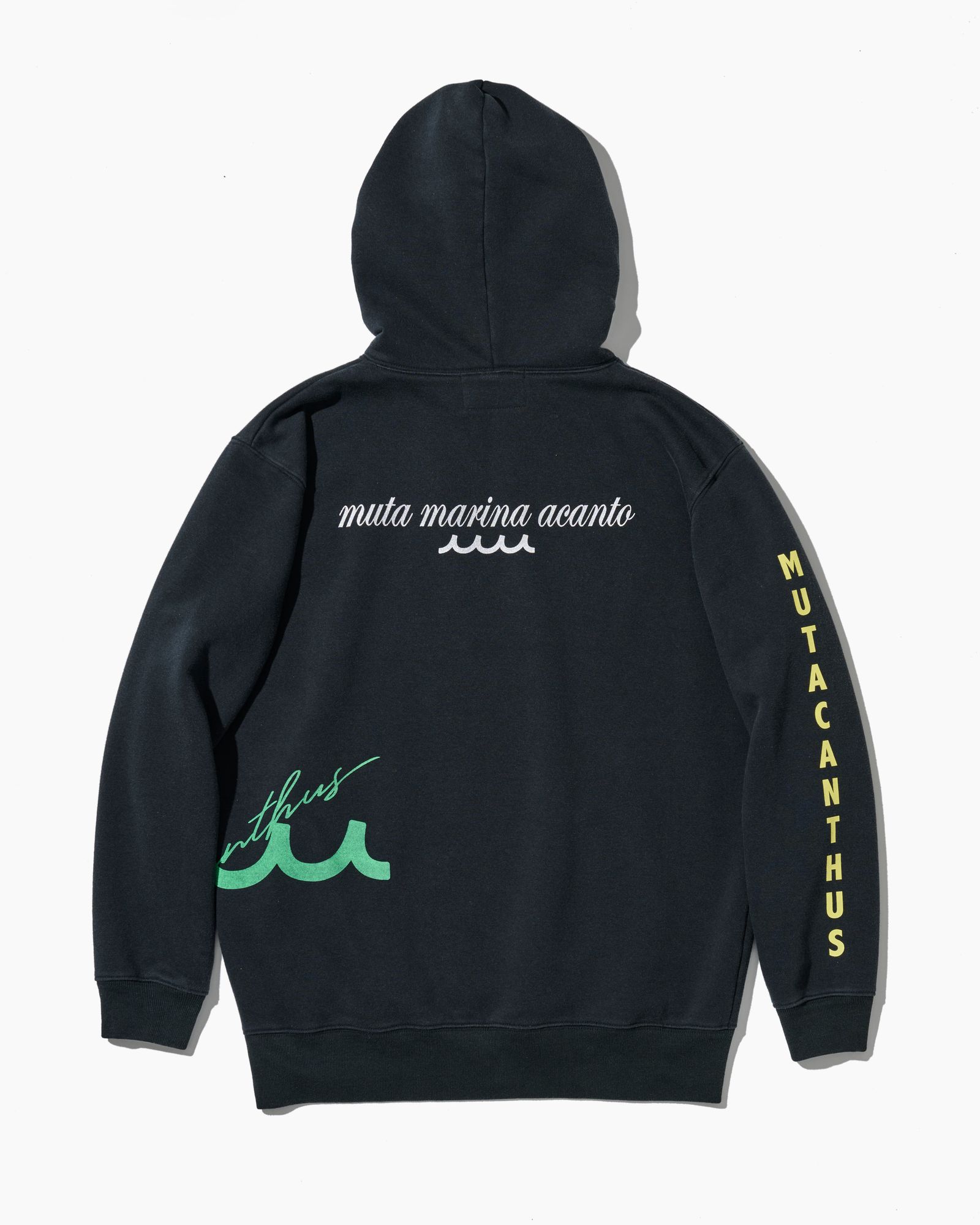 ☆先行予約☆ muta MARINE × ACANTHUS / テストプリントフーディー /パーカー / Test Print Hooded Sweatshirt / BLACK 【MA2656】