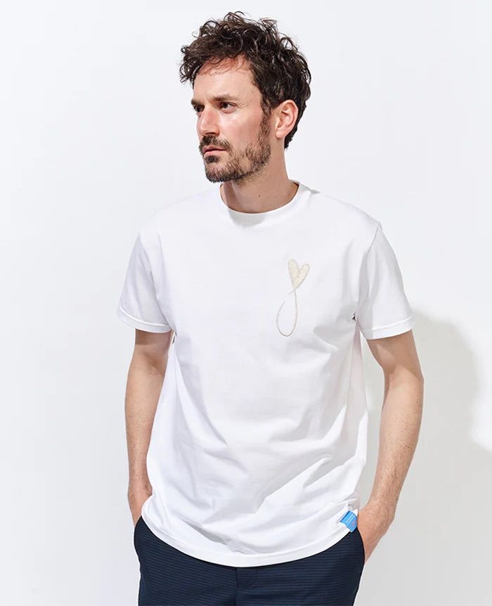 Tシャツ / Tiphanie Big Logo / WHITE x SILVER