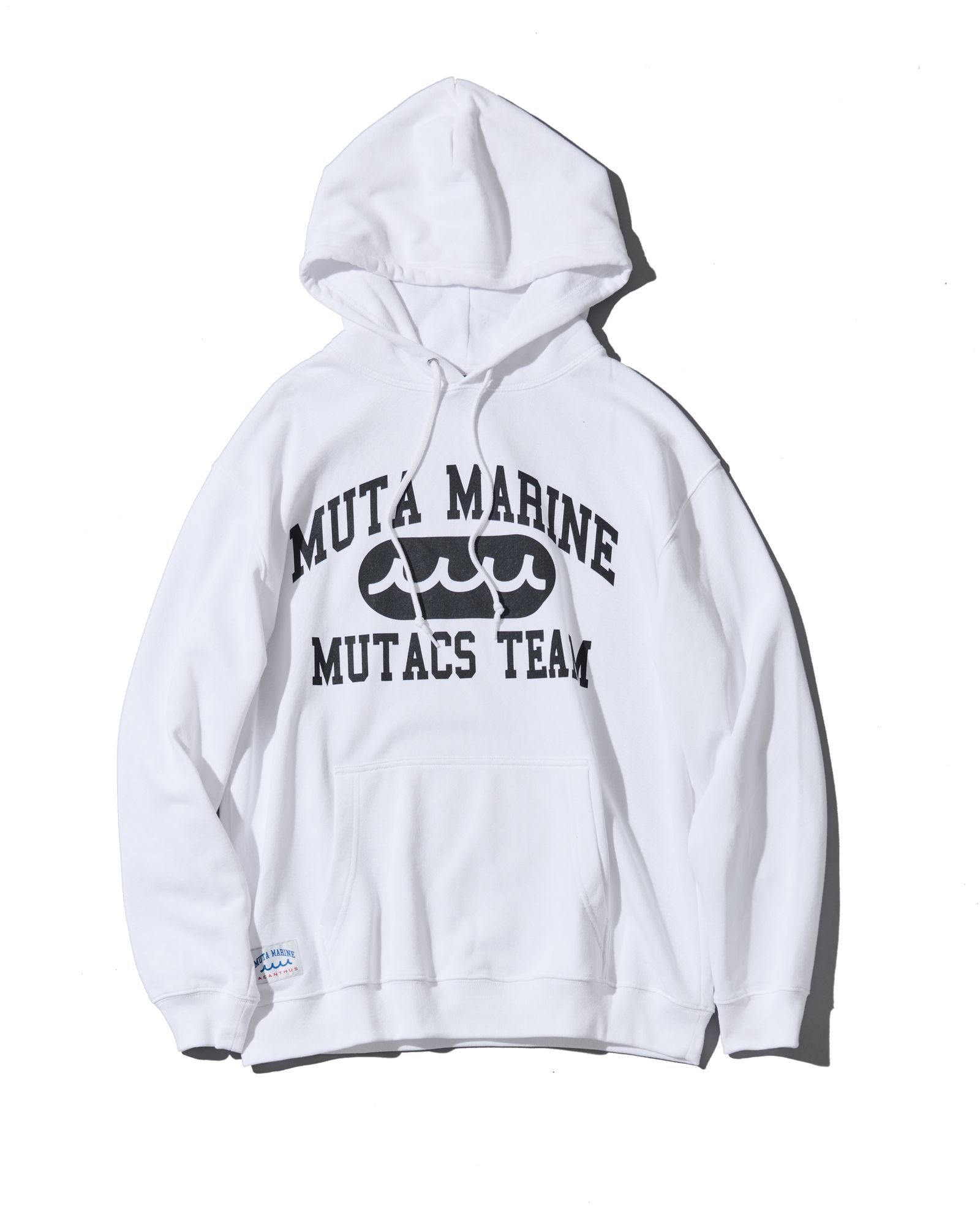 ☆先行予約☆muta MARINE × ACANTHUS  / カレッジロゴ スウェットジップフーディー / パーカー / College Logo Hooded Sweatshirt / WHITE【MA2609】