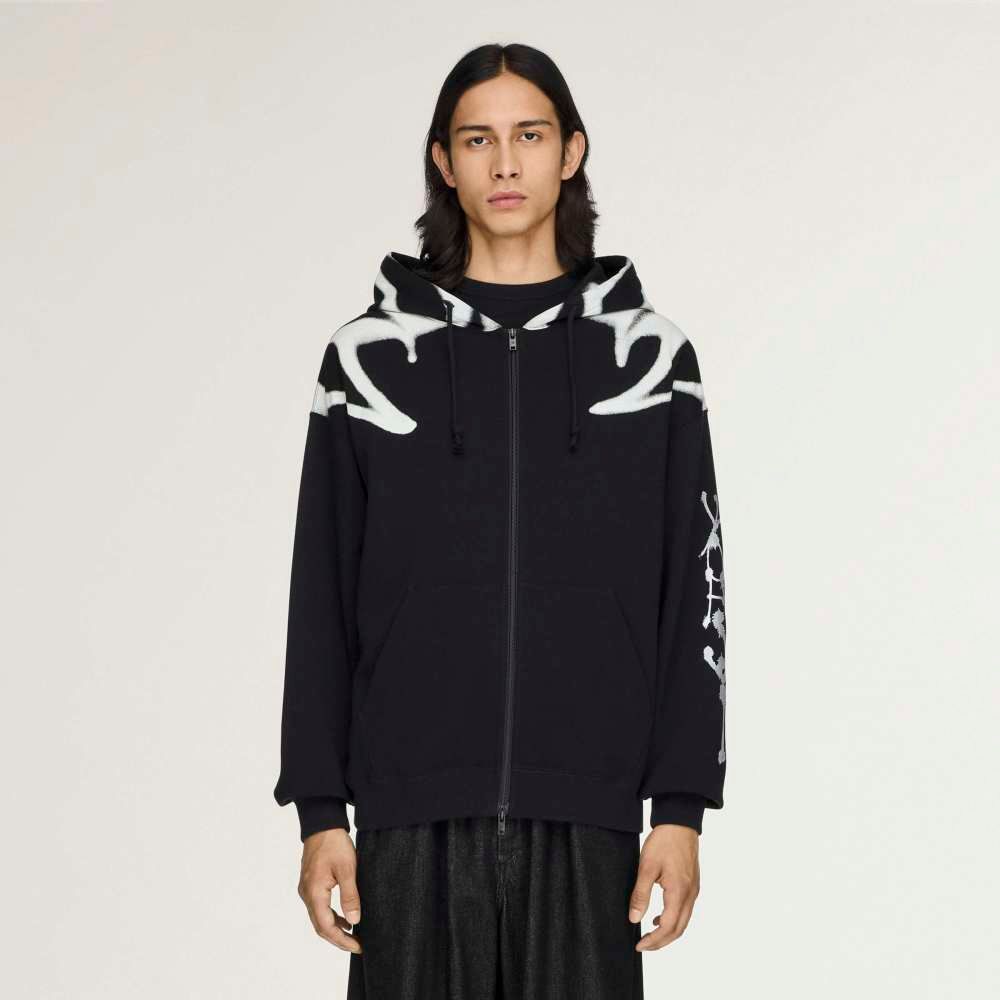 ジップパーカー / チト グラフィック フレンチ テリー ジップ フーディー / Y-3 CHITO GRAPHIC FRENCH TERRY ZIP HOODIE / BLACK [KR1061-APPA26]