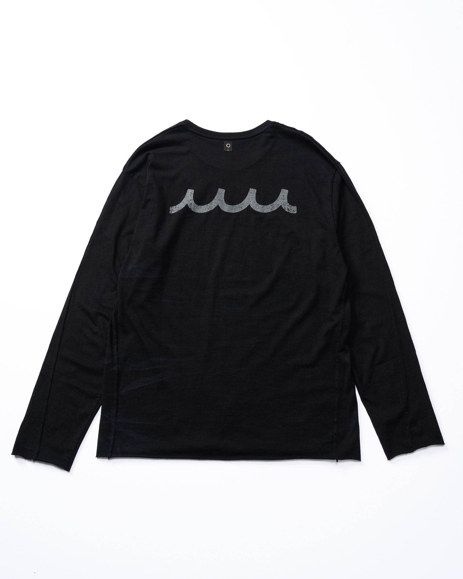 ☆先行予約☆ muta × wjk  / カットオフ クルーネックロングスリーブカットソー / cut-off crew-neck L/S(printed) / DEEP BLACK [708 mw03j]