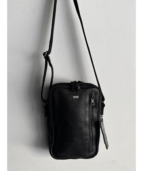 オイルレザーミニショルダーバッグ  / Oil Leather Mini Shoulder Bag / B-BK [DCD-01460]