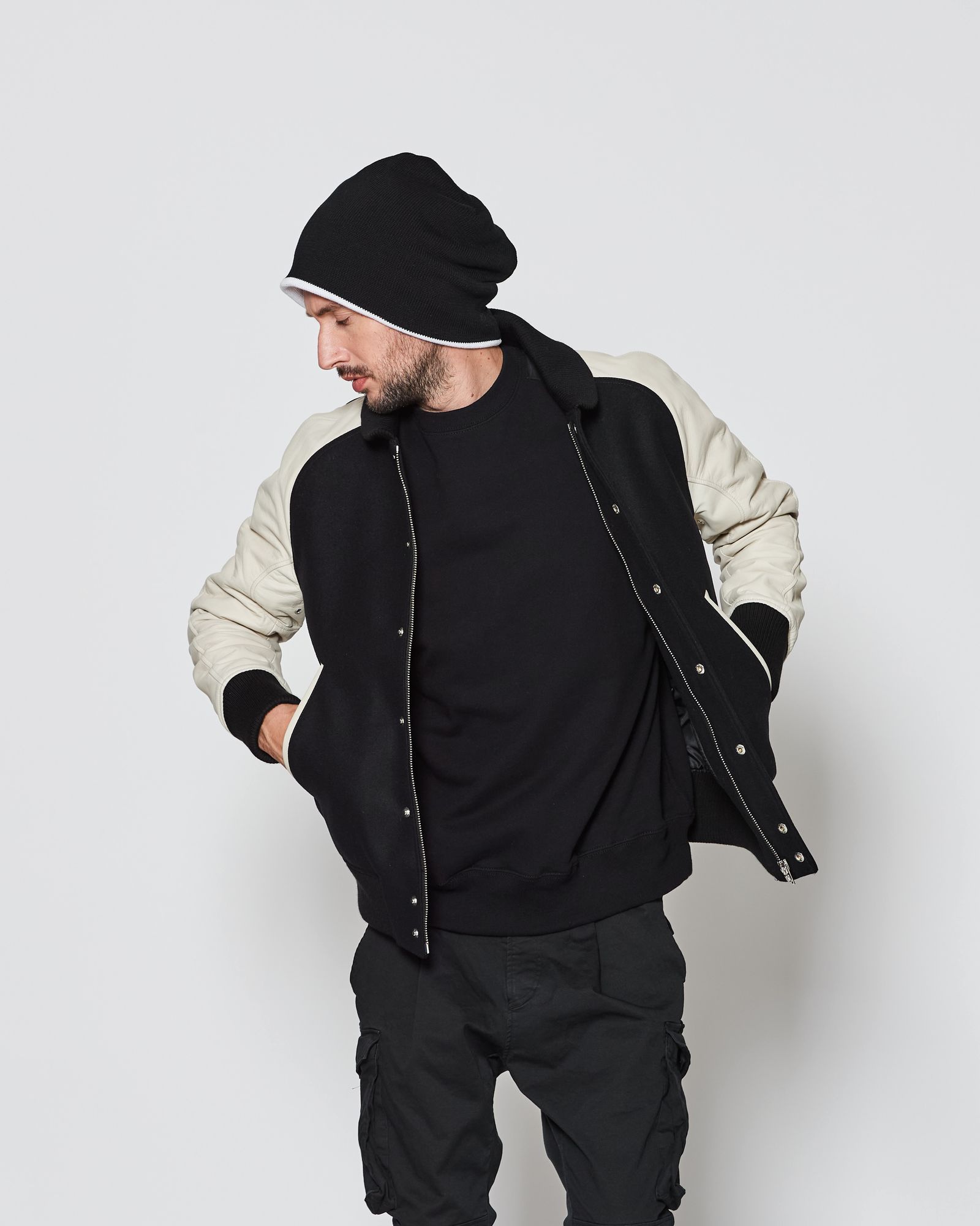 Studium Jacket / スタジアムジャケット / BLACK WHITE 【ST2301】