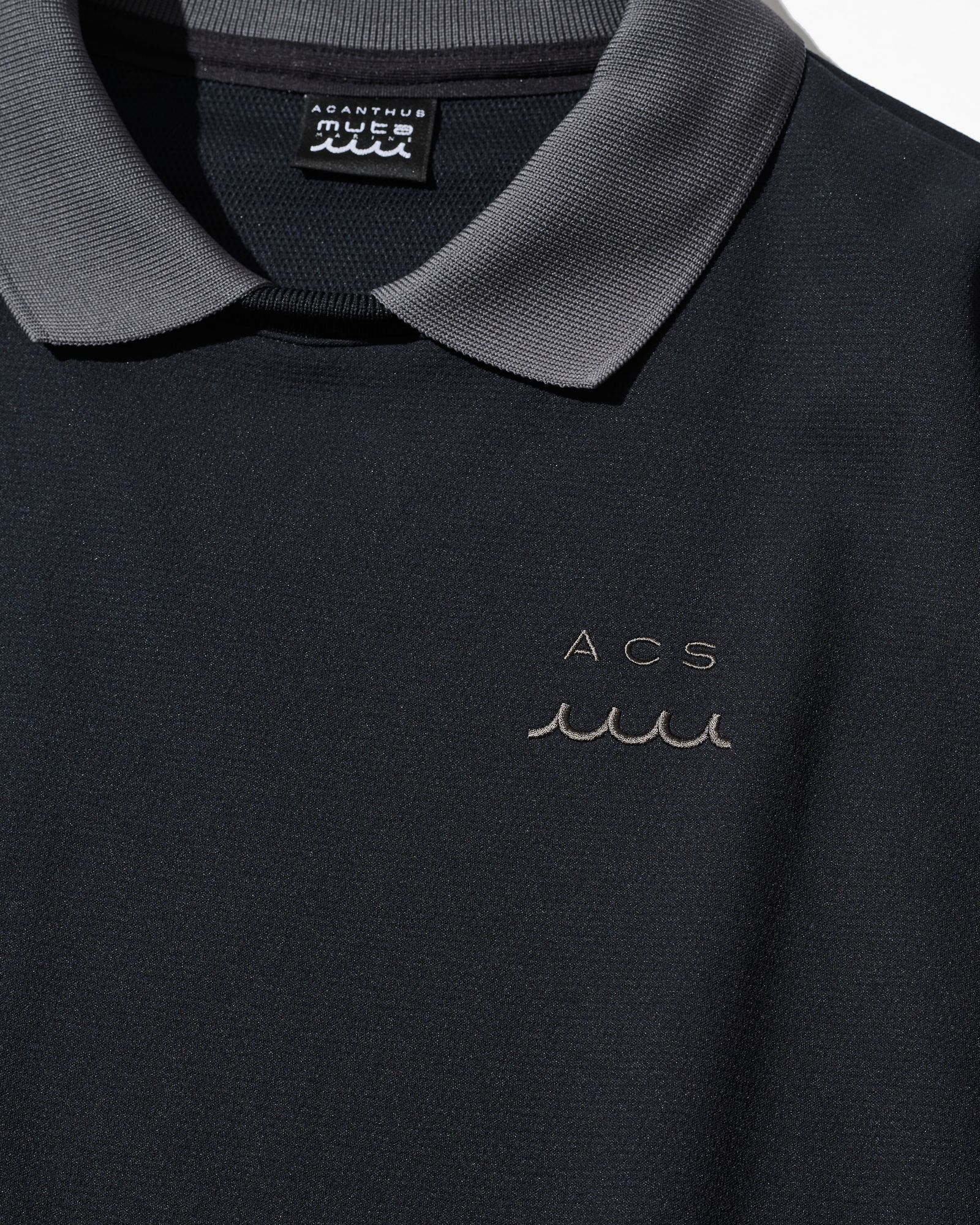 ☆先行予約☆muta MARINE × ACANTHUS  / ポロクルーネックスウェット /  Polo Crewneck / BLACK【MA2710】