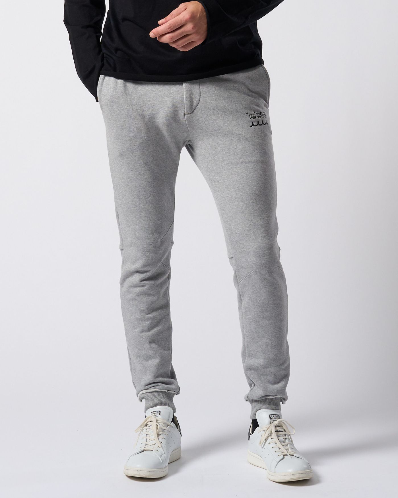 ☆先行予約☆ muta × wjk  / 高密度ストレッチ裏毛リブスウェットパンツ / super urake rib sweat pants / T.GRAY[503 mw07j]
