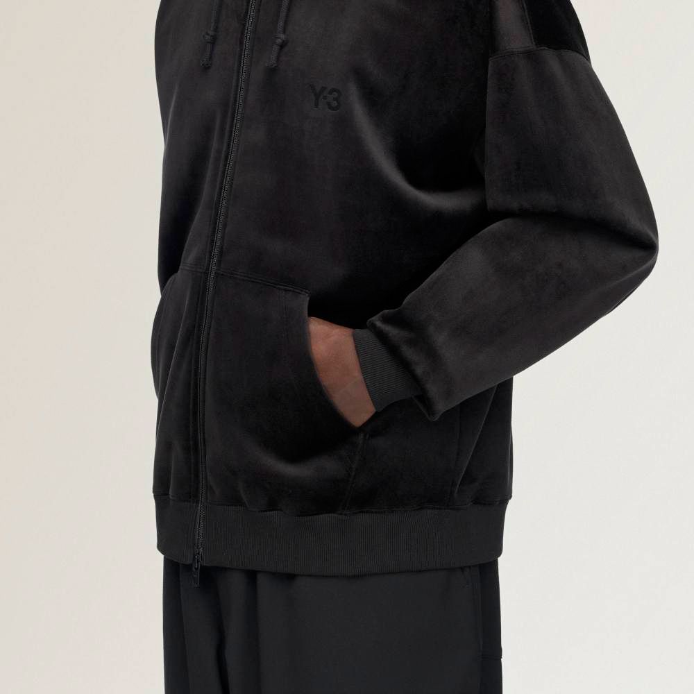 ベルベット コーデュロイ ジップ フーディー / Y-3 VELVET CORDUROY ZIP HOODIE / BLACK [IA4371-APPA26]