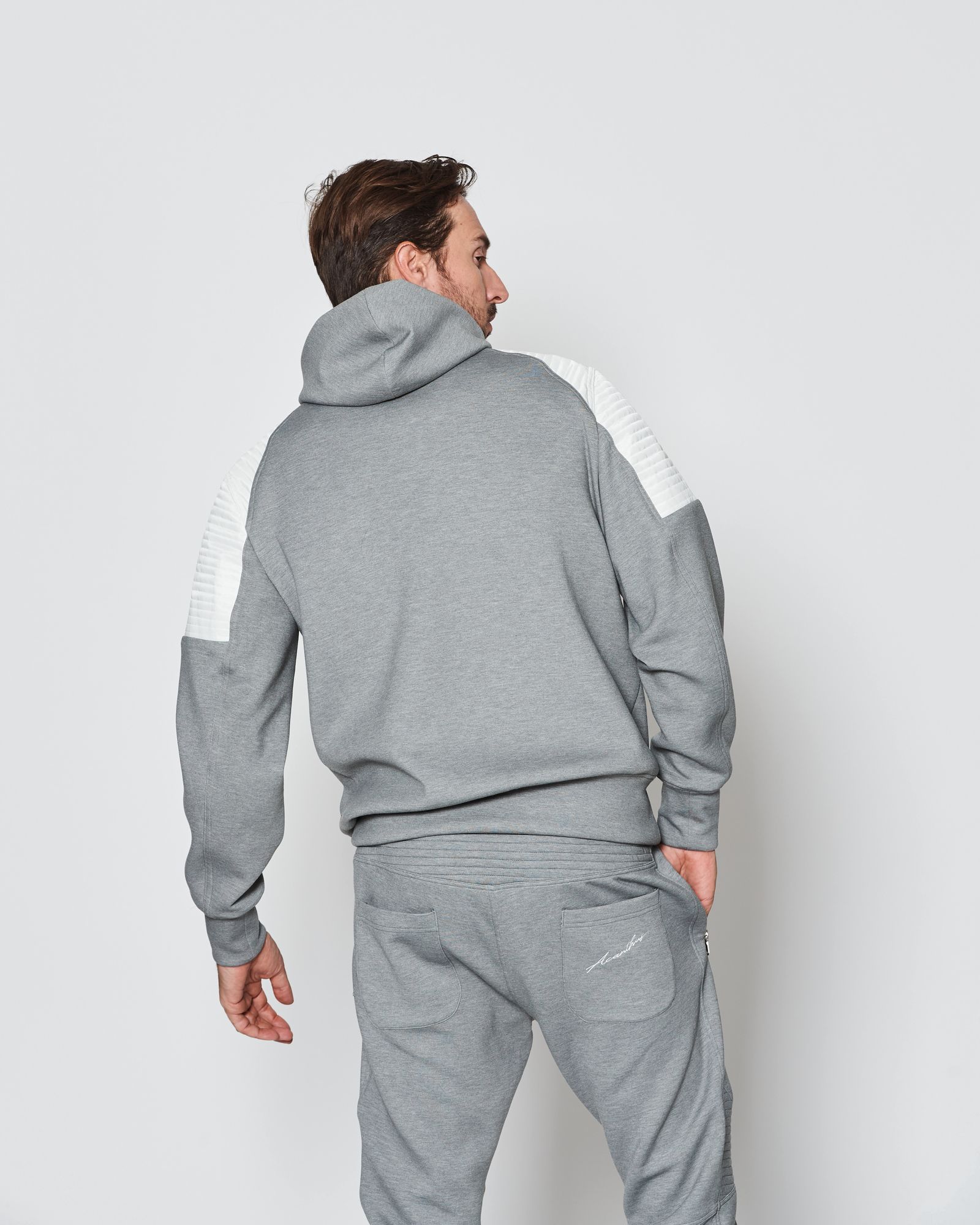 Double-knit Biker Hoodie / バイカーフーディ / GRAY 【DK2501】